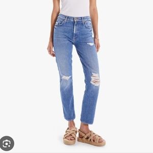 Mother The Insider Ankle Denim Bloom And Doom Jeans